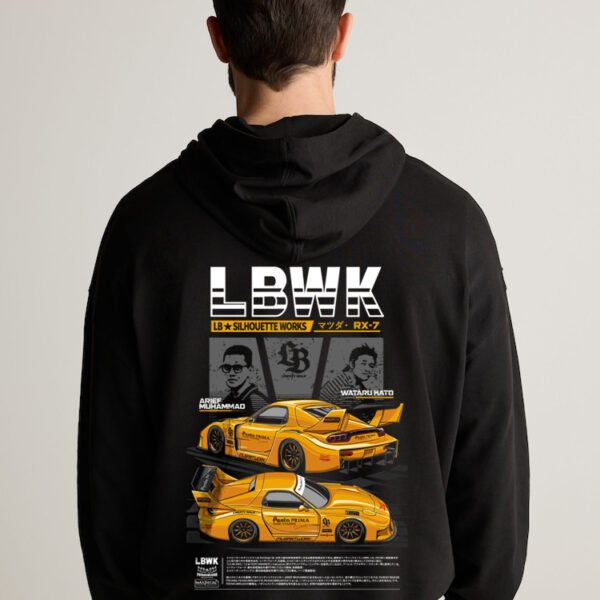 Sudadera / Hoodie  color Ngegro con estampado de auto LWBK