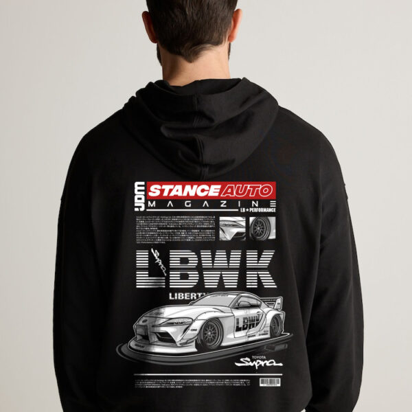 Sudadera / Hoodie  color Ngegro con estampado de Stance auto LBWK