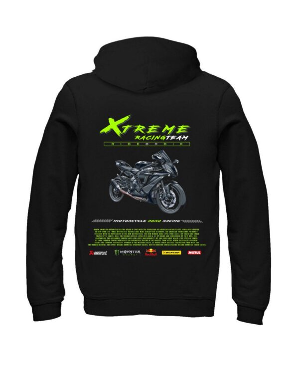 Sudadera / Hoodie  color Ngegro con estampado de Xtreme racing Team.